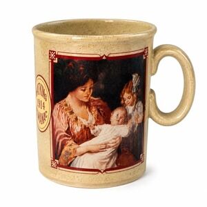 Vintage J.R. Watkins 1914 Almanac Coffee Mug Made in England Stoneware Cup